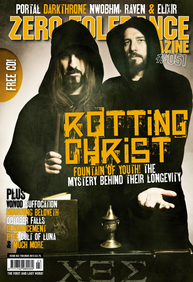 Rotting Christ dresses February's Zero Tolerance cover